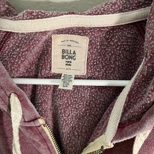 Maroon billabong zip up jacket